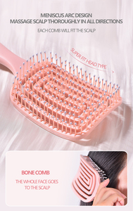 SongMay Peigne à cheveux droit avec logo personnalisé Brosse à cheveux démêlante en ABS avec fonction de massage du cuir chevelu pour extension de cheveux d'aération - Product Image 3