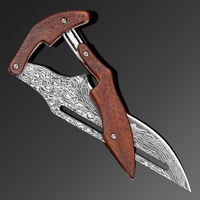 Dropshipping Shopify Damascus patroon vouwmes mechanisch design outdoor survival picknick gereedschap draagbaar fruitmes
