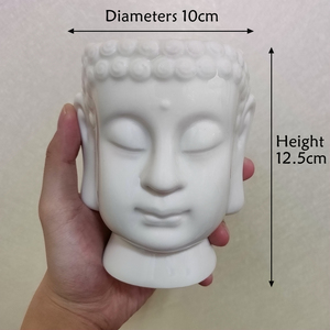 Estatua de cabeza de <span class=keywords><strong>Buda</strong></span>, <span class=keywords><strong>maceta</strong></span> para plantas suculentas, <span class=keywords><strong>maceta</strong></span>, plantas en <span class=keywords><strong>maceta</strong></span>, decoración del hogar, jarrón de cerámica, suministros de jardinería de escritorio - Product Image 4