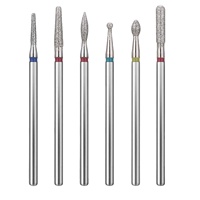 Jeu de 6 forets à ongles, forets à cuticules 3/32 forets en carbure de diamant pour enlever les cuticules des ongles cuticules professionnelles