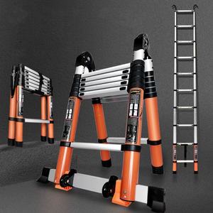 <span class=keywords><strong>Escalera</strong></span> Telescópica <span class=keywords><strong>Plegable</strong></span> Multifuncional para Interiores, Diseño Moderno y Reforzado - Product Image 3