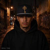 Casquette Trucker 5 Panneaux Vintage Personnalisée avec Broderie, Visière en Mousse et Filet, Style Urbain Chicano Côte Ouest, Vente en Gros