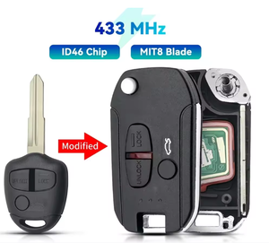 Llave de Coche con Chip 4D60 de 433 MHz para <span class=keywords><strong>Mitsubishi</strong></span> New ASX GRANDIS Outlander LANCER-EX, Llave Remota de 2/3 Botones con Chip MIT11/MIT8 - Product Image 4