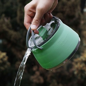 Outdoor Silicone Folding <b>Kettle</b> 1000Ml Portable Camping Cookware Water <b>Kettle</b> - Product Image 2