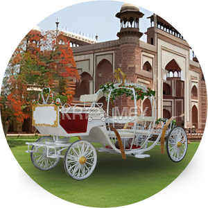 Mariage Royal Blanc Mobile Citrouille Cheval Chariot Cendrillon Transport Cendrillon Blanc Calèches Wagon Cendrillon - Product Image 2