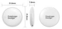Localizador Antipérdida con Certificación MFi, Compatible con Find My Hub y AirTag, Resistente al Agua IP67, con Correa de Silicona para Llaves, para Airtag, iOS y Google