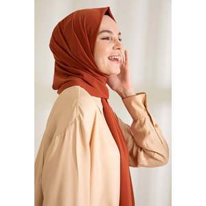 ผ้าคลุมไหล่ไหมเมดินา - สีอบเชย - สีอบเชย - Product Image 4