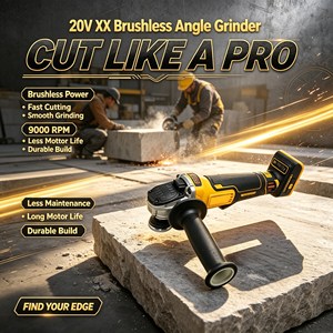 เครื่องตัดและขัดไร้สาย Dew DCG406 Walt 20V Brushless ขนาดกะทัดรัด 100 มม./125 มม. พร้อมสวิตช์ด้านข้างแบบกด - Product Image 6