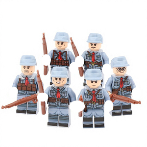 Set di Costruzioni con Blocchi di Piccole Dimensioni della Seconda Guerra <span class=keywords><strong>Mondiale</strong></span>, Modelli di Soldati Americani, Tedeschi e Sovietici in Plastica ABS, Giocattolo da Costruzione per Bambini, Regalo per Ragazzi - Product Image 2