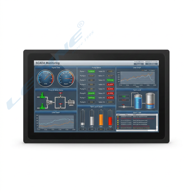 Windows Android Industrial Touch Screen Panel PC Fanless Embedded Computer for MES System Production Data Collection