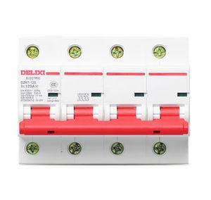 MCB DELIXI DZ47-125 63A 80A 100A 125A 1P 2P 3P 4P 10KA высокотоковой автоматический выключатель - Product Image 3