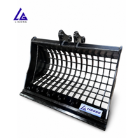 Godet de criblage à grille personnalisée S50 S60, 42 pouces (1050 mm), 0,6 m³, godet squelette pour criblage en carrière, 8-15 tonnes