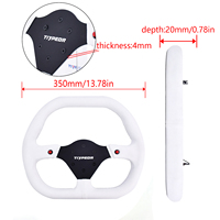 Volant de course Tiypeor personnalisé de 350 mm en daim, forme en D, fond plat, style GT, connexion filaire pour PC/Smart TV, utilisation en jeu