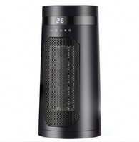 Chauffage d'appoint en céramique PTC avec humidificateur et télécommande, flamme 3D simulée, chauffage électrique de bureau pour la maison et le bureau