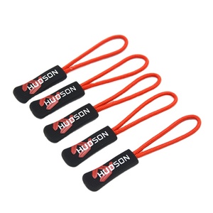 Tiradores de cremallera tipo U Lanke, cabeza de tracción de cuerda de punto con logotipo de plástico de goma para ropa al aire libre, deslizadores de cremallera de alta calidad - Product Image 4