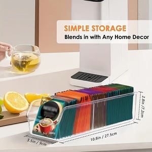 Drawer Style Transparent Desktop Organizer Rectangle Storage <b>Box</b> For <b>Tea</b> Coffee Bags Office Stationery Items - Product Image 2