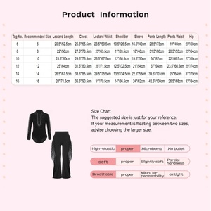 ชุดแสดงเต้นรำลาตินสำหรับเด็กผู้ชายอายุ 6-16 ปี ชุดเลโอตาร์ดพร้อมกางเกงขาบานสำหรับการแสดงบนเวทีและการแข่งขันเต้นรำ - Product Image 6