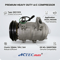 Compresor de Aire Acondicionado para Automóvil AC.100.4152 DKS15CH 24V 135mm 1PK con Embrague Magnético para Isuzu NPR NQR Nissan Truck