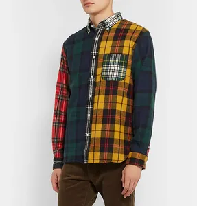 Chemise de flanelle, 1 pièce, streetwear, à la mode, mélange de coton, tartan, hommes, tissu écossais