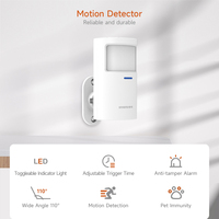 Détecteur de mouvement PIR portable PR200 avec connexion sans fil 433 MHz pour système d'alarme antivol