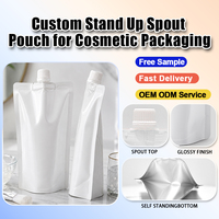 Pochette souple réutilisable en plastique résistant à l'eau, imprimée sur mesure, pour emballage de liquides et cosmétiques