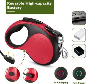 Factory Custom New Design Outdoor Training LED <b>Flash</b> <b>Light</b> Jogging Large Retractable Plastic Dog Leash Quick Release Adjustable - Product Image 4
