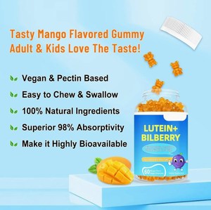 OEM de alta calidad Lutein Eye Gummies Mejor precio de fábrica 60 Gummies Suplemento alimenticio <span class=keywords><strong>Vitaminas</strong></span> No aplicable <span class=keywords><strong>para</strong></span> recién nacidos - Product Image 3