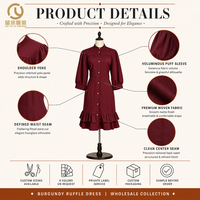 Robe midi à manches courtes, col rabattu, ourlet plissé, motif uni, personnalisée par le fabricant, conçue sur mesure pour l'été
