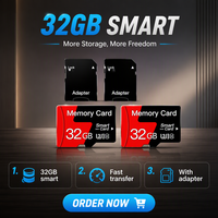 [2-Pack] 32GB Plastik untuk Adaptor Kartu Memori Kelas 10 UHS-I U3/A1 untuk Smartphone, Drone & Kamera