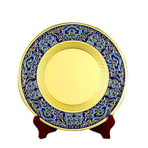 Geschenk kunden spezifische antike Kupfer bronze Gedenk platte Metall Souvenirs Platte Metall 3D Adler und Gebäude Kupfer Kuwait Plakette - Product Image 2