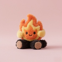 Personnalisé mignon feu de camp en peluche forme de flamme poupée en peluche doux oreiller soutien émotionnel feu de camp en peluche en gros