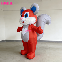 Peluche d'écureuil assise de haute qualité pour les décorations de fête de défilé : écureuil gonflable personnalisé