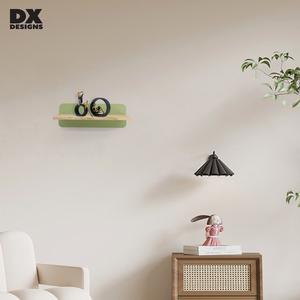 DX Designs Estantes flotantes de pared minimalistas modernos verdes para baño de guardería multifuncional en cocina sala de estar - Product Image 5