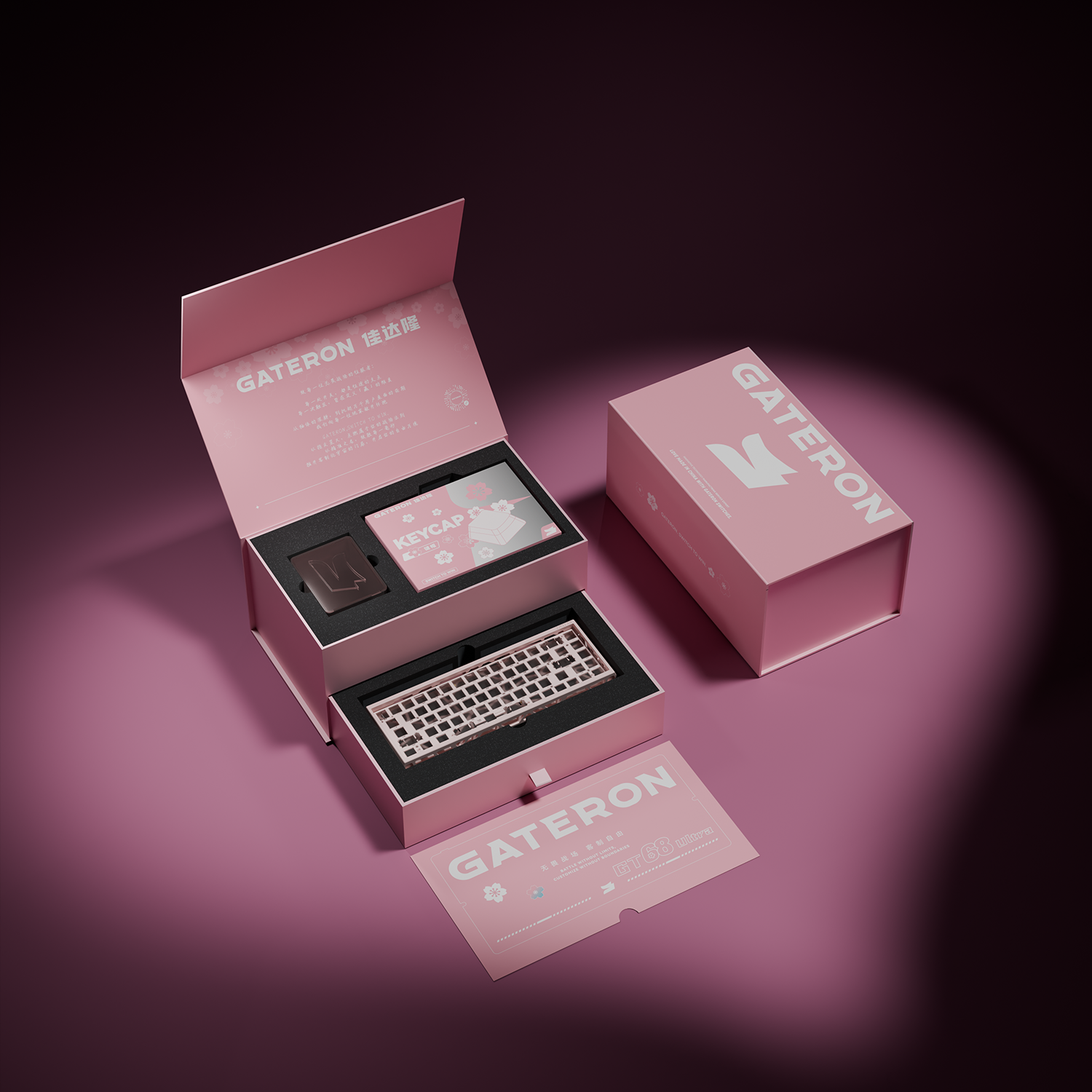 GATERON X Sikakeyb FORT68 Sakura Collab Limited Edition Set