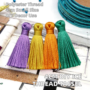 Meilleures ventes : Pompon décoratif en polyester de 4 cm pour pendentif, fil de glace DIY, Marque KT - Product Image 2