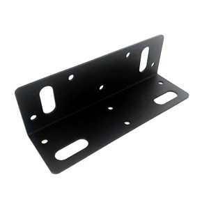 Support d'angle renforcé en métal noir sable 145 mm pour étagère, accessoire de quincaillerie pour meubles - Product Image 3