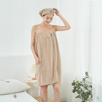 Usine de gros personnalisé corail polaire serviette de bain portable Sexy sans bretelles jupe de bain robe pour les femmes