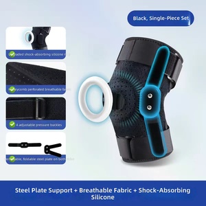 Rodillera Articulada <span class=keywords><strong>con</strong></span> Amortiguación <span class=keywords><strong>de</strong></span> Anillo, Compresión <span class=keywords><strong>de</strong></span> 4 Puntos, <span class=keywords><strong>Placas</strong></span> <span class=keywords><strong>de</strong></span> Acero Removibles, Soporte Transpirable para Rehabilitación Postoperatoria <span class=keywords><strong>de</strong></span> LCA - Product Image 5