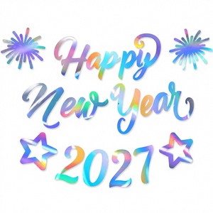 Pancarta <span class=keywords><strong>de</strong></span> Feliz <span class=keywords><strong>Año</strong></span> Nuevo 2027, Decoración Temática para Fiesta <span class=keywords><strong>de</strong></span> <span class=keywords><strong>Año</strong></span> Nuevo, Serpentinas Decorativas Negras y Doradas, Accesorios <span class=keywords><strong>de</strong></span> Decoración para el Hogar, <span class=keywords><strong>Restaurantes</strong></span> y Hoteles - Product Image 2