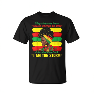 Camiseta del Mes de la Historia de la Mujer Afro 'I Am the Storm' de la Marca Africana - Product Image 3