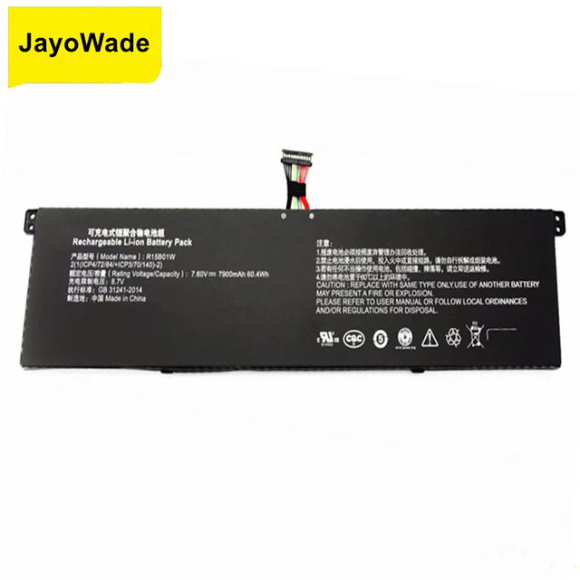 Factory R15B01W Laptop Battery for Xiaomi Pro 15.6" GTX TM1701 Series Notebook 7.6V 7900mAh 60.04WH Notebook R15B01W Batteries