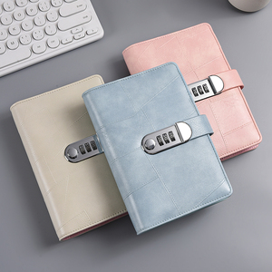 Diario con bloqueo de contraseña con Bloqueo de combinación Bloqueo digital Cuaderno bloqueado A6 Carpeta de presupuesto en espiral de cuero PU Planificador - Product Image 3