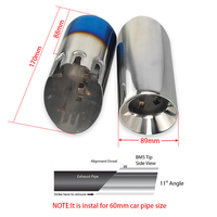   Embout d'échappement sport à enfiler pour châssis F, 1 paire, coupe angulaire, sortie 89 mm, compatible N55 B58 (M135I M140I M235I M240I 335I 440I) 304