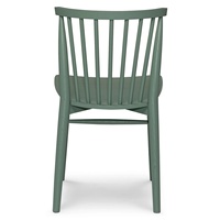 Chaise de salle à manger en bois sans accoudoirs de style vintage, couleur verte, pour salle à manger