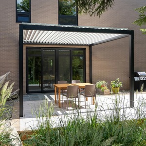 Pérgola Robusta <span class=keywords><strong>de</strong></span> Aluminio Independiente con Base <span class=keywords><strong>de</strong></span> Anclaje <span class=keywords><strong>para</strong></span> Terrazas <span class=keywords><strong>de</strong></span> Concreto y Madera - Product Image 6