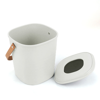 Bac à poussière en Fiber de bambou, Design Unique Offre Spéciale, noir, charbon actif écologique, conteneur de déchets pour la maison, bac à composter de cuisine intérieure, blanc