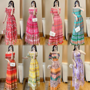 Vestido Bohemio Indio Kasturi Elegante y a la Moda, Corte Entallado, Alta Calidad, Último Diseño, Precioso Chifón de Manga Corta - Product Image 1