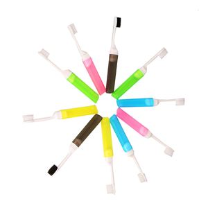Custom Logo Foldable Mini <b>Toothbrush</b> with Box <b>Holder</b> Kit for <b>Travel</b> Brush - Product Image 1