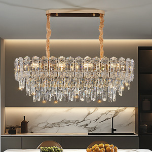 Crystal Chandelier Round Multi Head <b>Led</b> <b>Light</b> For Living Room Dining Room Villa Hall Home Ceiling Lamp E27 Switch Control - Product Image 5