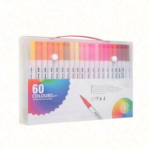 Juego de Marcadores de Doble Punta, Marcadores de Arte de Colores, 100 Colores, Pincel de Acuarela, Pintura No Borrable - Product Image 5